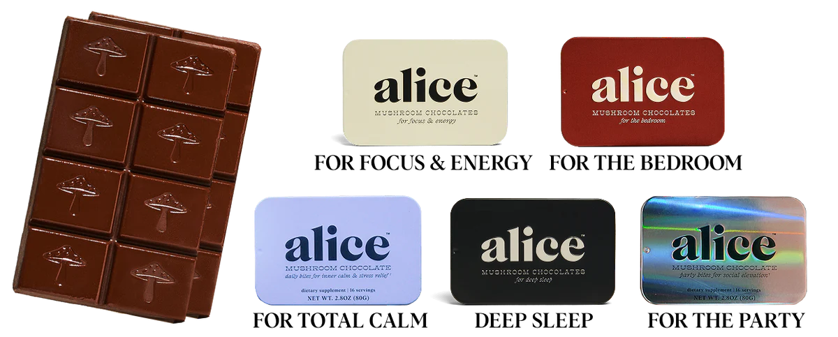 Buy Alice Mushroom Chocolate Bar