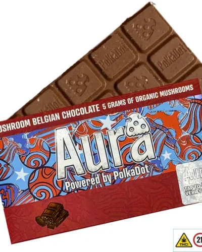 Aura Mushroom Chocolate Bar Powered By Polkadot - CrunchAura Mushroom Chocolate Bar Powered By Polkadot - Crunch