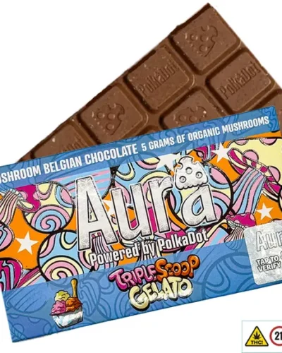 Aura Mushroom Chocolate Bar Powered By Polkadot - Triple Scoop Gelato